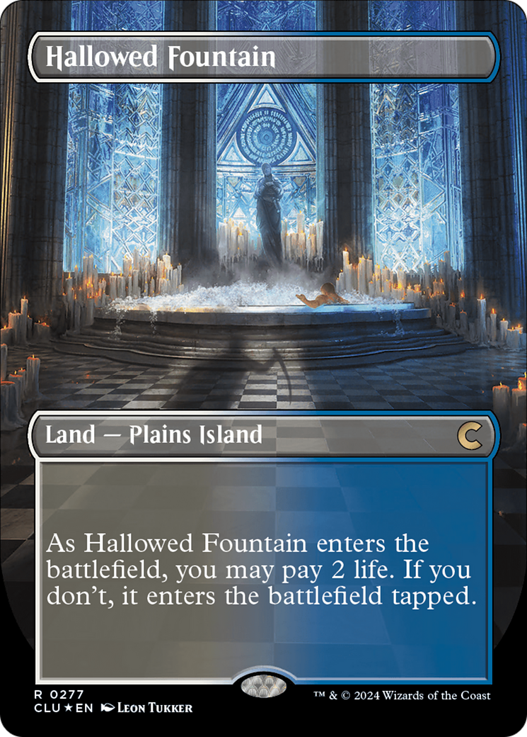 Hallowed Fountain (Borderless) [Ravnica: Clue Edition] | The CG Realm