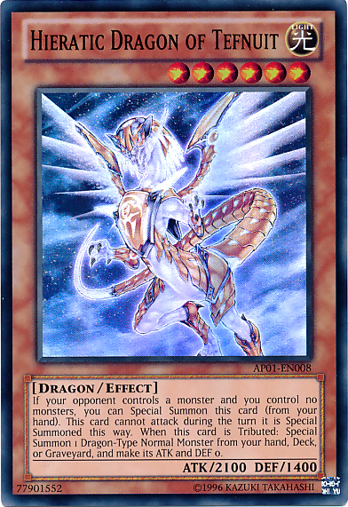 Hieratic Dragon of Tefnuit [AP01-EN008] Super Rare | The CG Realm