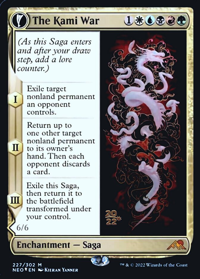 The Kami War (PRE-227) - Kamigawa: Neon Dynasty Promos: (fandfc, enchantment) Foil