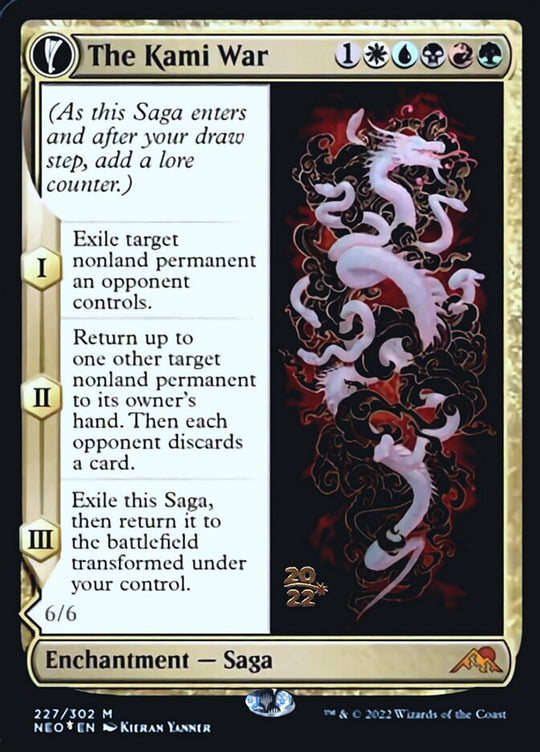 The Kami War (PRE-227) - Kamigawa: Neon Dynasty Promos: (fandfc, enchantment) Foil
