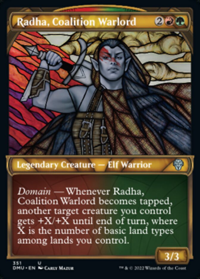 Radha, Coalition Warlord (Showcase Textured) [Dominaria United] | The CG Realm