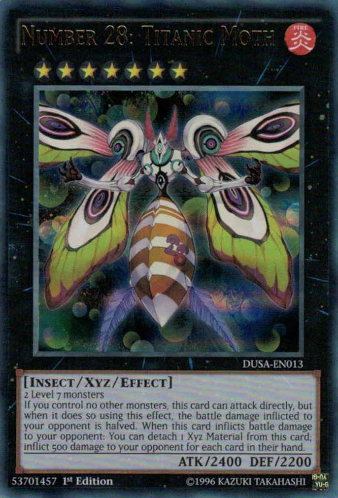 Number 28: Titanic Moth [DUSA-EN013] Ultra Rare | The CG Realm