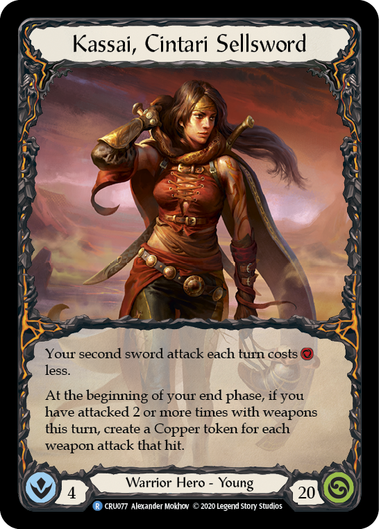 Kassai, Cintari Sellsword [CRU077] (Crucible of War)  1st Edition Rainbow Foil | The CG Realm