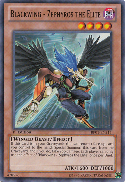 Blackwing - Zephyros the Elite [BP01-EN215] Common | The CG Realm