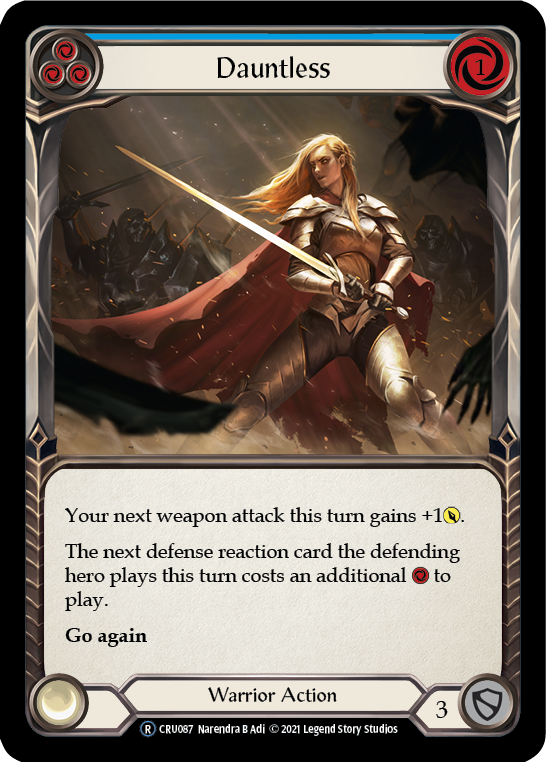 Dauntless (Blue) [U-CRU087] (Crucible of War Unlimited)  Unlimited Rainbow Foil | The CG Realm