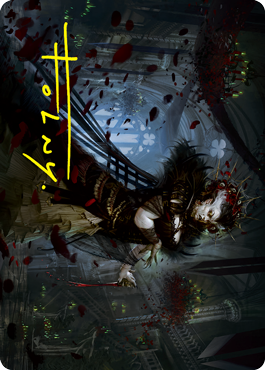 Falkenrath Forebear Art Card (Gold-Stamped Signature) [Innistrad: Crimson Vow Art Series] | The CG Realm
