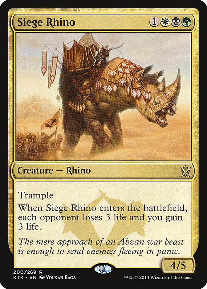 Siege Rhino [Khans of Tarkir] | The CG Realm