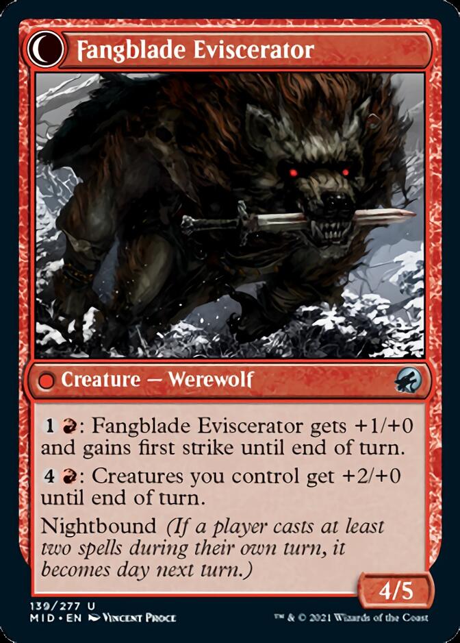 Fangblade Brigand (MID-139) - Innistrad: Midnight Hunt: (Double Faced Transform)