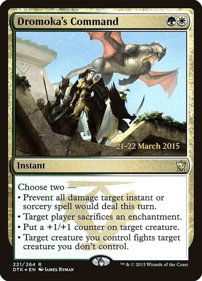 Dromoka's Command [Dragons of Tarkir Prerelease Promos] | The CG Realm