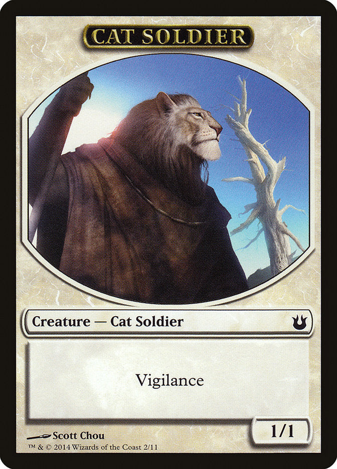 Cat Soldier Token [Born of the Gods Tokens] | The CG Realm
