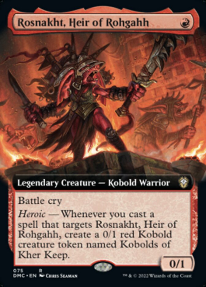 Rosnakht, Heir of Rohgahh (Extended Art) [Dominaria United Commander] | The CG Realm