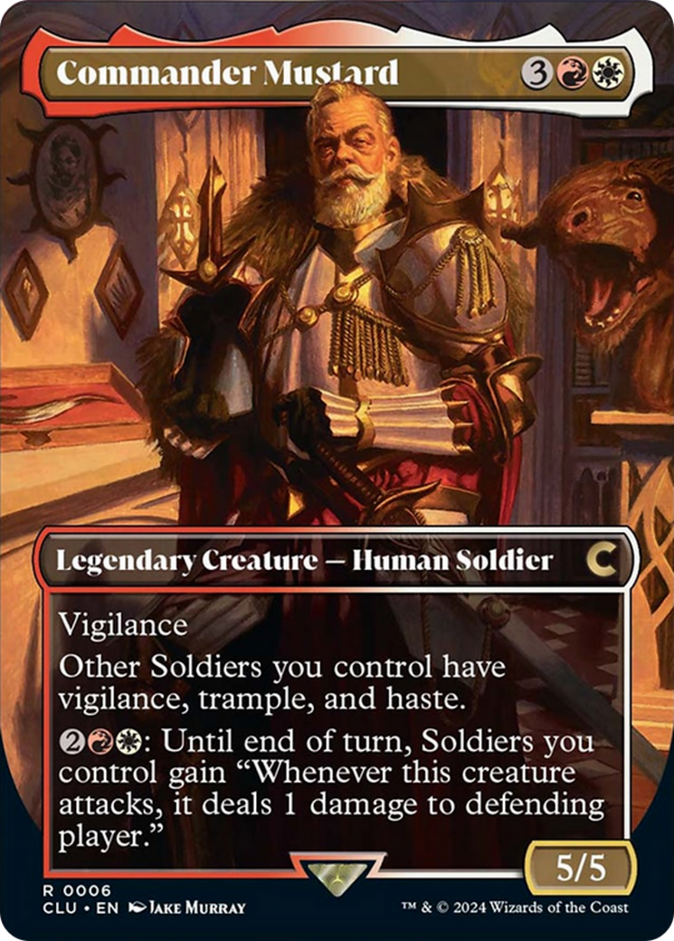 Commander Mustard (Borderless) [Ravnica: Clue Edition] | The CG Realm