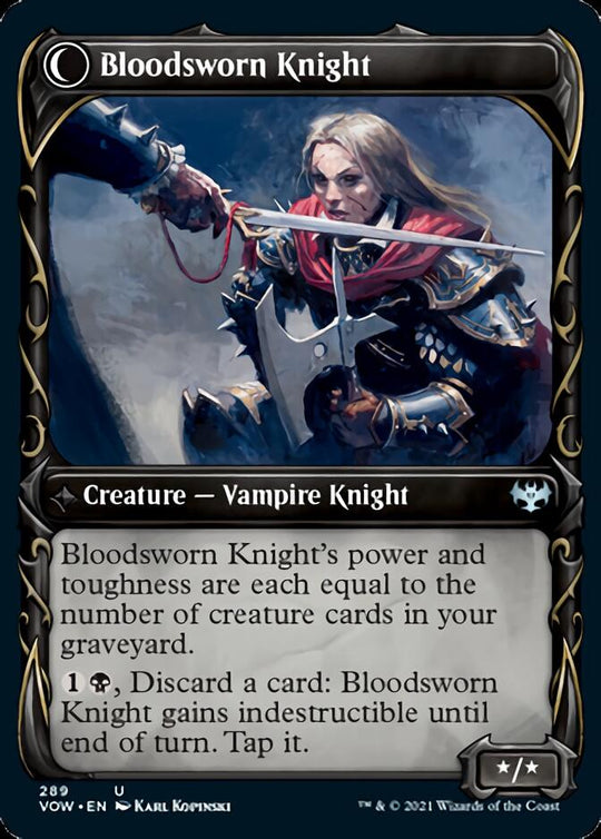 Bloodsworn Squire (Showcase) (VOW-289) - Innistrad: Crimson Vow: (Showcase, Double Faced Transform)