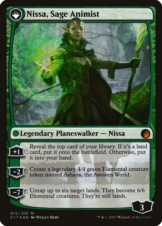 Nissa, Vastwood Seer (V17-015) - From the Vault: Transform: (originpwdfc) Foil