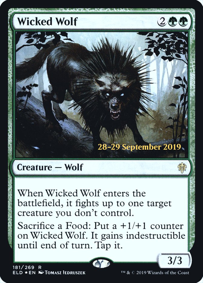Wicked Wolf [Throne of Eldraine Prerelease Promos] | The CG Realm
