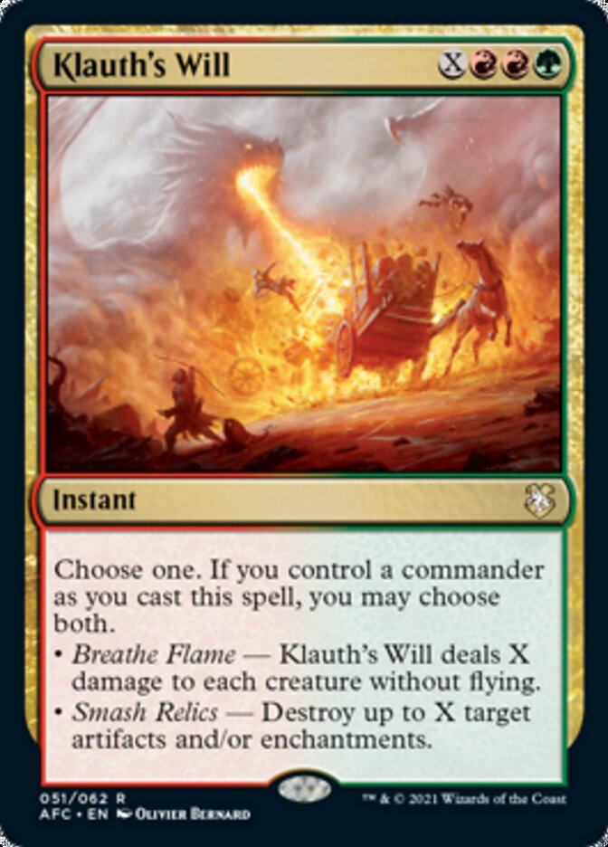 Klauth's Will [Dungeons & Dragons: Adventures in the Forgotten Realms Commander] | The CG Realm
