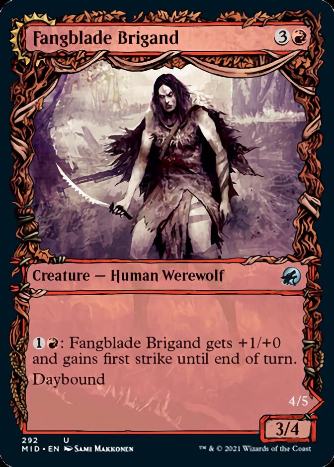 Fangblade Brigand (Showcase) (MID-292) - Innistrad: Midnight Hunt: (Showcase, Double Faced Transform)