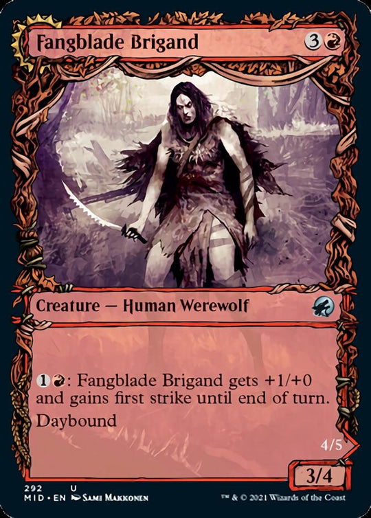 Fangblade Brigand (Showcase) (MID-292) - Innistrad: Midnight Hunt: (Showcase, Double Faced Transform)