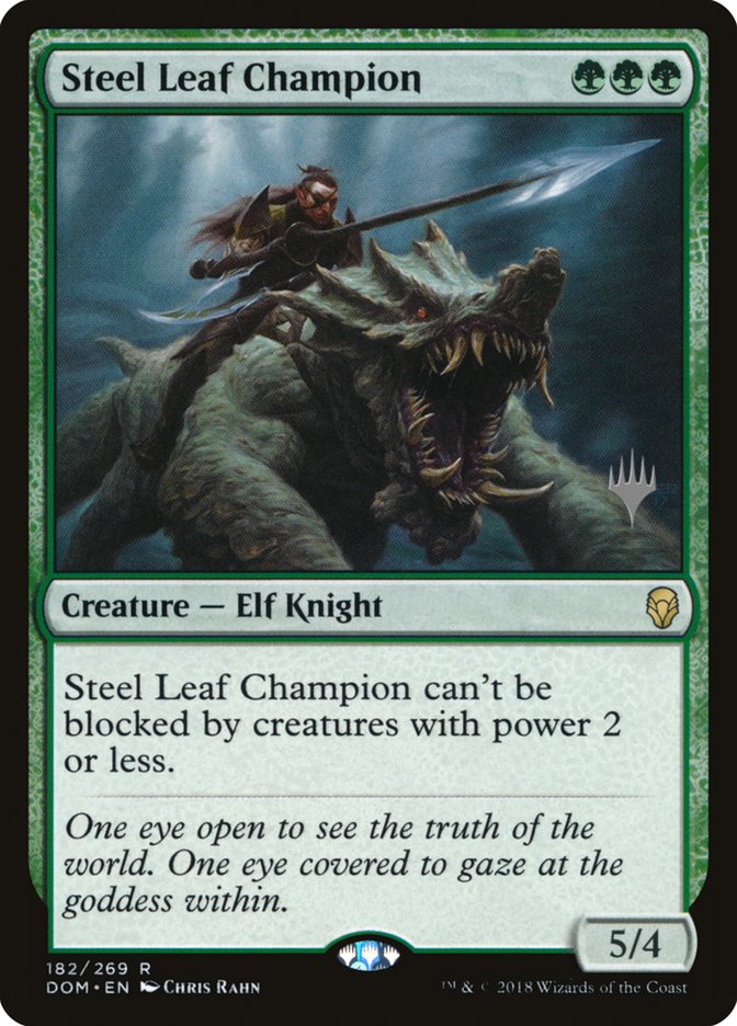 Steel Leaf Champion (Promo Pack) [Dominaria Promos] | The CG Realm