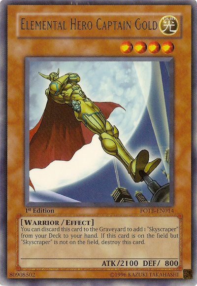 Elemental Hero Captain Gold [FOTB-EN014] Ultra Rare | The CG Realm