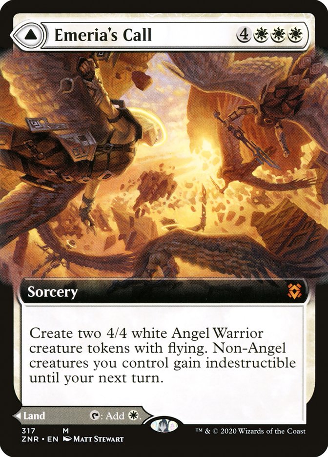Emeria's Call // Emeria, Shattered Skyclave (Extended Art) [Zendikar Rising] | The CG Realm