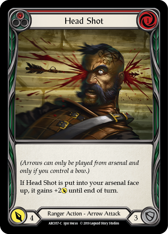Head Shot (Red) [ARC057-C] (Arcane Rising)  1st Edition Rainbow Foil | The CG Realm