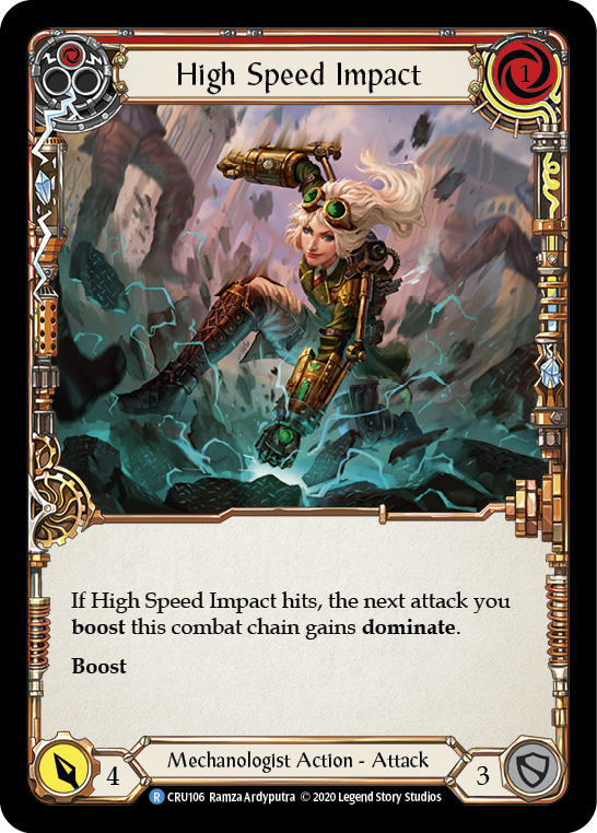 High Speed Impact (Red) [CRU106] (Crucible of War)  1st Edition Rainbow Foil | The CG Realm