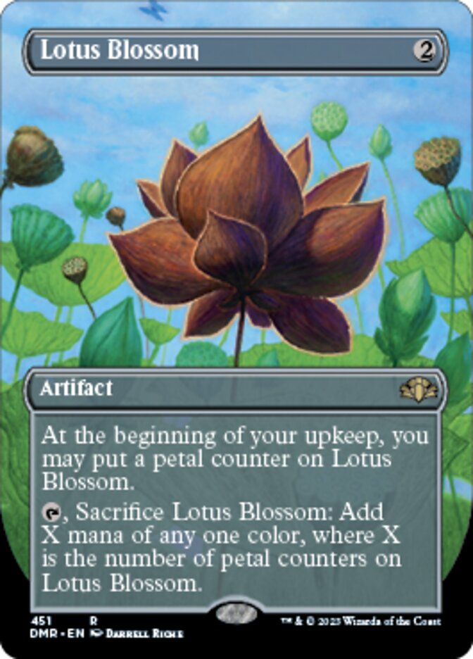 Lotus Blossom (Borderless Alternate Art) [Dominaria Remastered] | The CG Realm