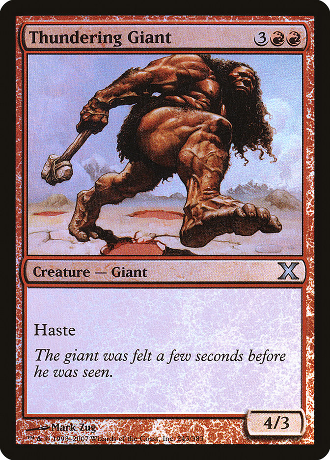 Thundering Giant (Premium Foil) [Tenth Edition] | The CG Realm