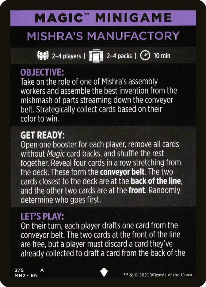 Mishra's Manufactory (Magic Minigame) [Modern Horizons 2 Minigame] | The CG Realm