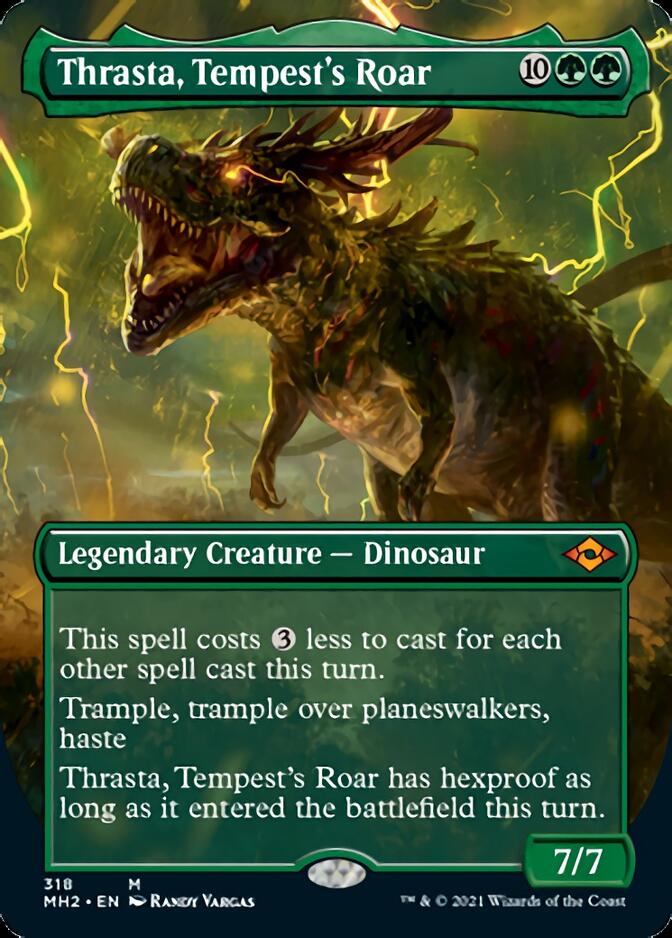 Thrasta, Tempest's Roar (Borderless Alternate Art) [Modern Horizons 2] | The CG Realm