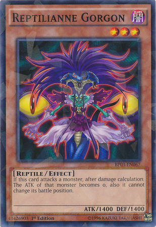 Reptilianne Gorgon [BP03-EN067] Shatterfoil Rare | The CG Realm