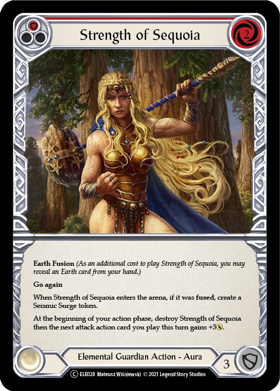 Strength of Sequoia (Red) [U-ELE028] (Tales of Aria Unlimited)  Unlimited Rainbow Foil | The CG Realm