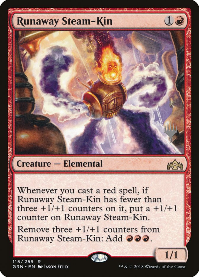 Runaway Steam-Kin (Promo Pack) [Guilds of Ravnica Promos] | The CG Realm