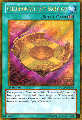 Chronomaly City Babylon [PGLD-EN008] Gold Secret Rare | The CG Realm