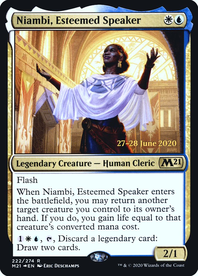 Niambi, Esteemed Speaker [Core Set 2021 Prerelease Promos] | The CG Realm