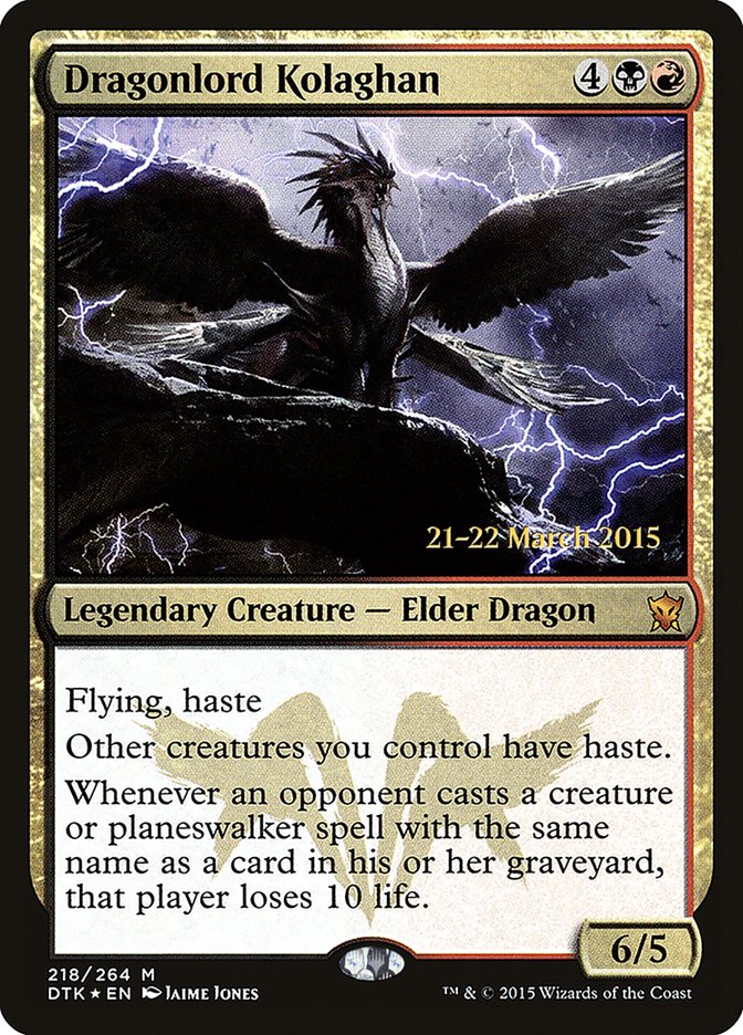 Dragonlord Kolaghan [Dragons of Tarkir Prerelease Promos] | The CG Realm