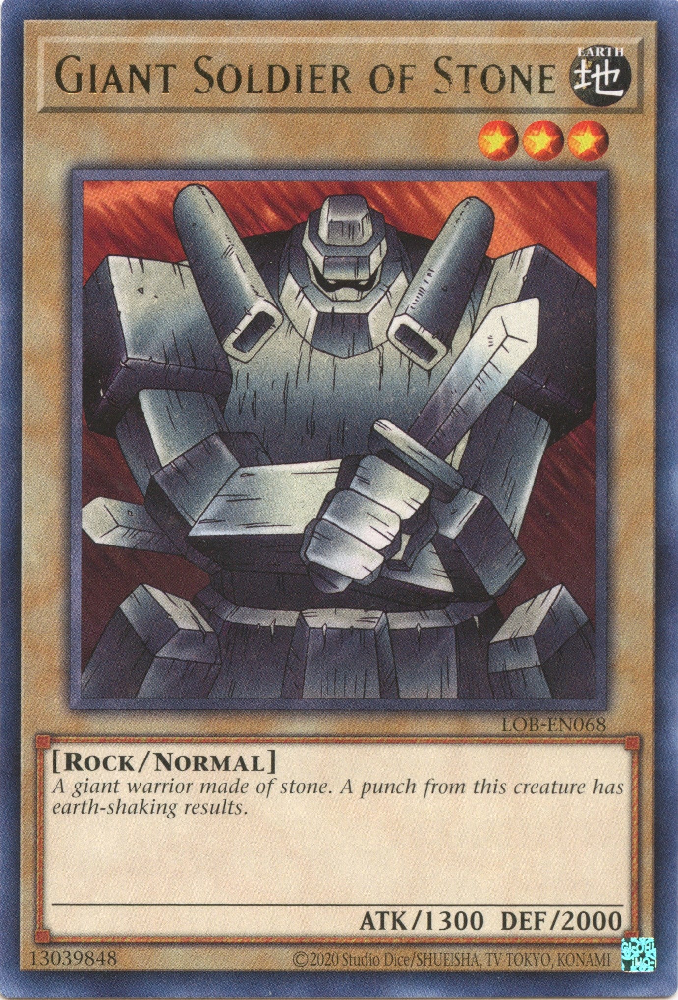 Giant Soldier of Stone (25th Anniversary) [LOB-EN068] Rare | The CG Realm