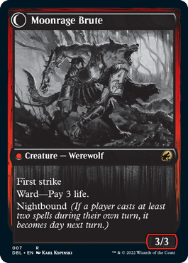 Brutal Cathar (DBL-007) - Innistrad: Double Feature: (Double Faced Transform)