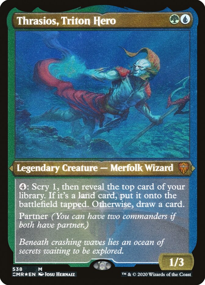 Thrasios, Triton Hero (Etched) [Commander Legends] | The CG Realm