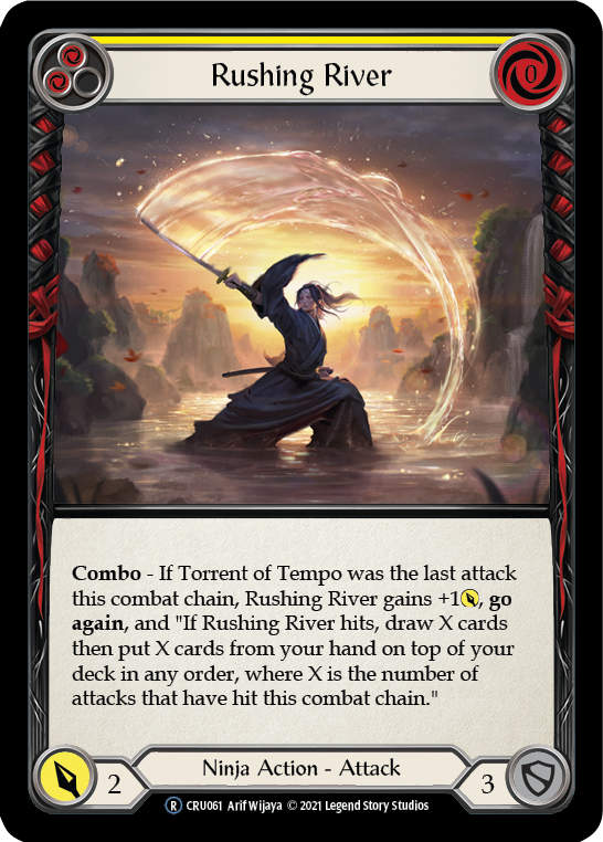 Rushing River (Yellow) [U-CRU061] (Crucible of War Unlimited)  Unlimited Rainbow Foil | The CG Realm