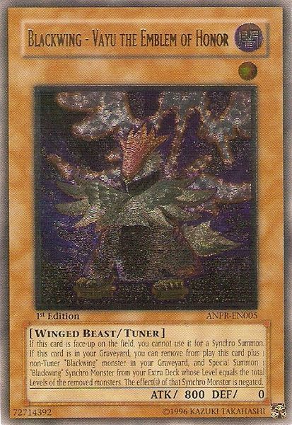 Blackwing - Vayu the Emblem of Honor (UTR) [ANPR-EN005] Ultimate Rare | The CG Realm