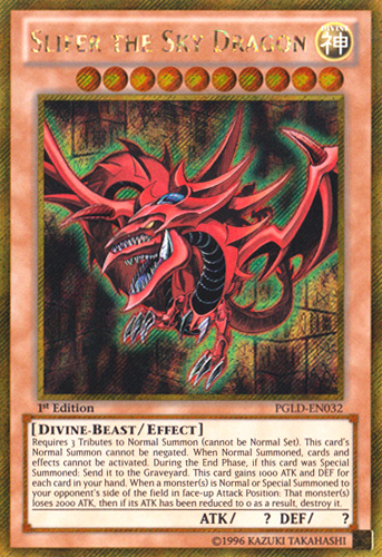 Slifer the Sky Dragon [PGLD-EN032] Gold Secret Rare | The CG Realm