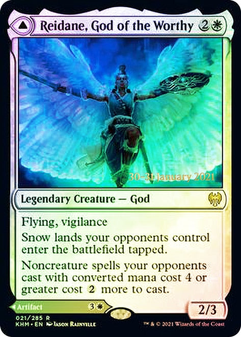 Reidane, God of the Worthy // Valkmira, Protector's Shield [Kaldheim Prerelease Promos] | The CG Realm