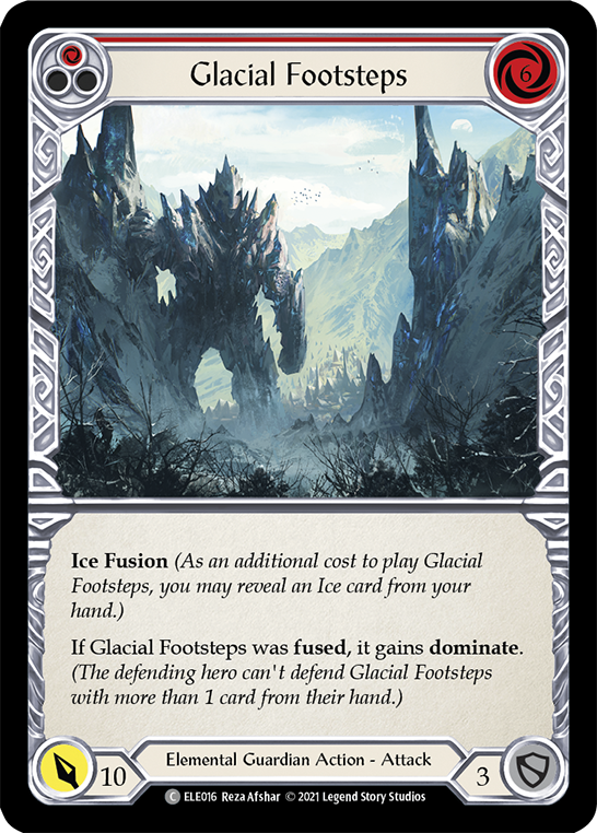 Glacial Footsteps (Red) [ELE016] (Tales of Aria)  1st Edition Rainbow Foil | The CG Realm