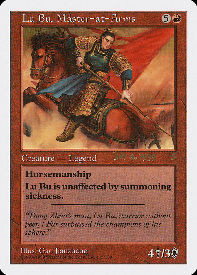 Lu Bu, Master-at-Arms (July 4, 1999) [Portal Three Kingdoms Promos] | The CG Realm