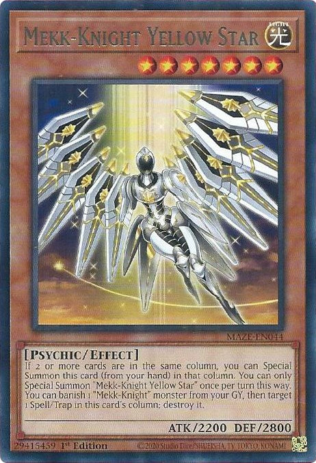 Mekk-Knight Yellow Star [MAZE-EN044] Rare | The CG Realm