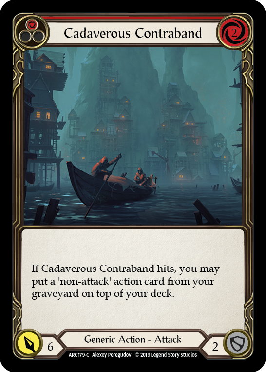 Cadaverous Contraband (Red) [ARC179-C] (Arcane Rising)  1st Edition Rainbow Foil | The CG Realm