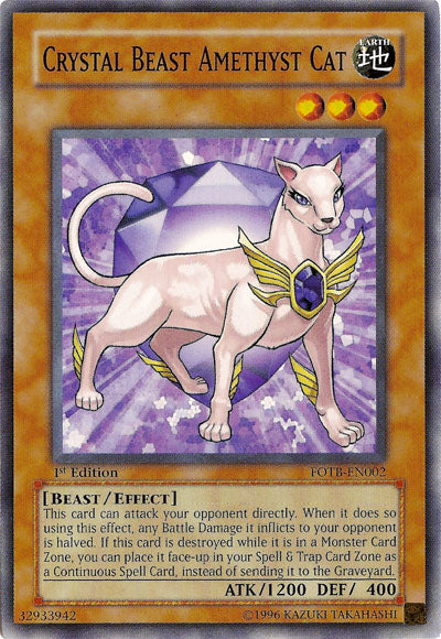 Crystal Beast Amethyst Cat [FOTB-EN002] Common | The CG Realm