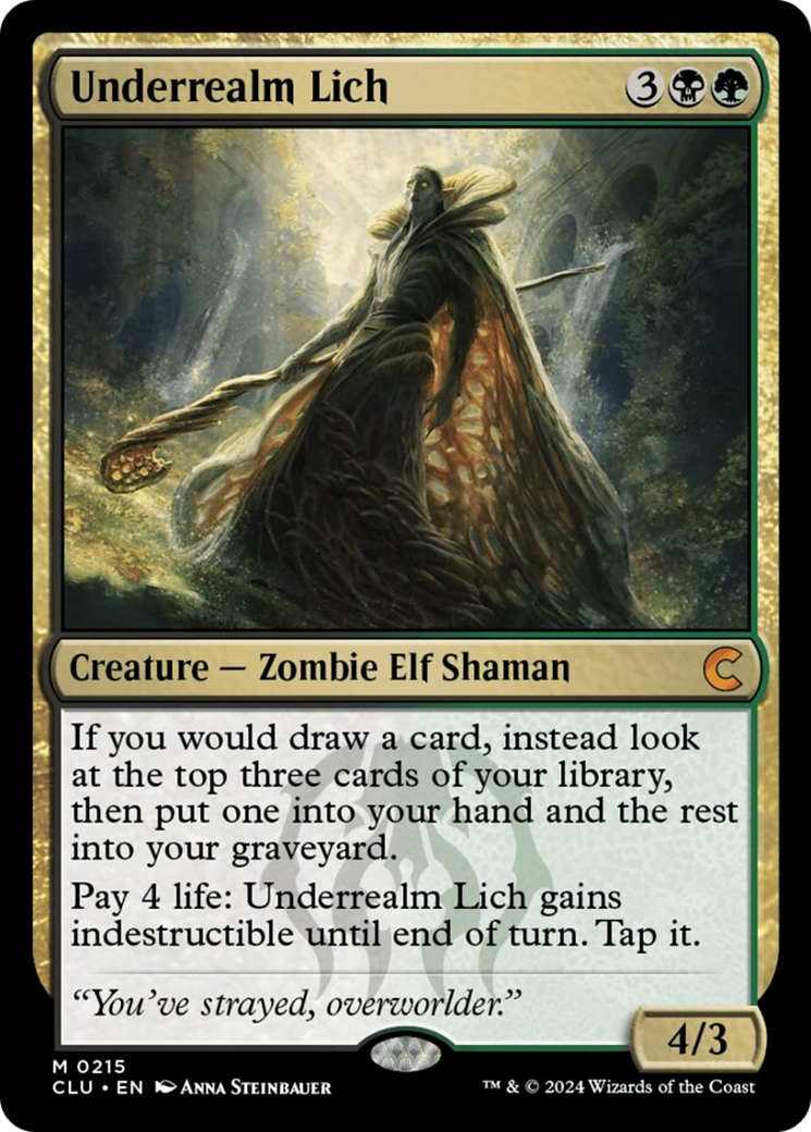 Underrealm Lich [Ravnica: Clue Edition] | The CG Realm